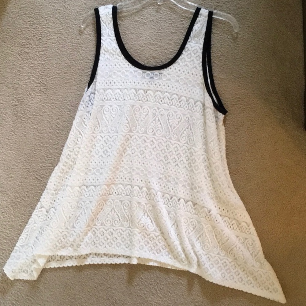 Karen Kane Cream Lace Top Size XL